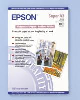 EPSON PAPIR A3+, 20L WATERCOLOR - RADIANT WHITE 190g/m2