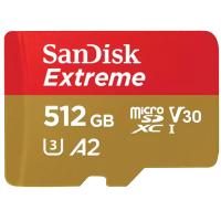 SANDISK Extreme microSDXC 512GB UHS-I 4K UHD SD adapter SDSQXAV-512G-GN6MA spominska kartica