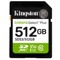 KINGSTON Canvas Select Plus SD 512GB Class10 UHS-I U3 V30 SDS3/512GB spominska kartica