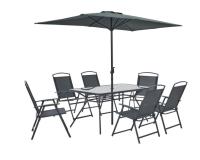 GARNITURA VRTNA 3552387 KOVINSKA 150X80 TEMNO SIVA