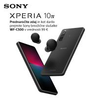Sony telefon Xperia 10 IV črna Darilo: SONY brezžične slušalke WF-C500