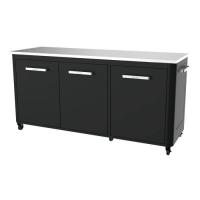 COZZE miza z inox polico 180x60x90 cm (90528)