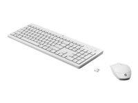 HP 230 Wrls Mouse + Keyboard Combo WHT