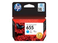 HP 655 ink cartridge cyan 600p