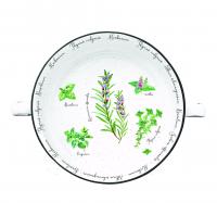 Easy Life Herbarium skleda z ročajema 20cm / porcelan