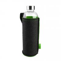 Eva Steklenica za vodo v zaščitnem ovoju iz filca 0,75l / sivo-zelena / steklo, inox