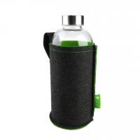Eva Steklenica za vodo v zaščitnem ovoju iz filca 1l / sivo zelena / steklo, inox