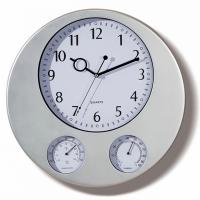  Stenska ura s termometrom in vlagometrom 35,5cm / več barv / plastika
