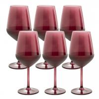 Evviva Set kelih za vino Brahms 490ml / 6 kos / rdeče steklo