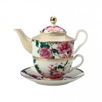 Maxwell&Williams Čajnik-skodelica s filtrom Teas&C's Silk Road Tea-for-one 380 ml / bel / porcelan