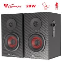 GENESIS Stereo 2.0 zvočniki HELIUM 200, 3.5mm, odličen bas in zvok, 20W (2x10W) RMS