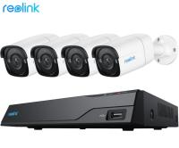 Reolink NVS8-5MB4 IP varnostni komplet, 4x kamera, 1x snemalna enota, 5MP 2K Super HD, POE, AI zaznavanje, Night Vision, aplikacija, dvosmerna komunikacija, pametni alarm, IP67 vodoodpornost