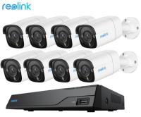 Reolink NVS16-12MB8 IP varnostni komplet, 8x kamera, 1x snemalna enota, 12MP 4K+ Ultra HD, POE, AI zaznavanje, barvni Night Vision, aplikacija, dvosmerna komunikacija, pametni alarm, IP67 odpornost