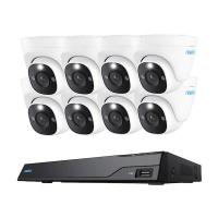 Reolink NVS16-12MD8 IP varnostni komplet, 8x kamera, 1x snemalna enota, 12MP 4K+ Ultra HD, POE, AI zaznavanje, barvni Night Vision, aplikacija, dvosmerna komunikacija, pametni alarm, IP67 odpornost