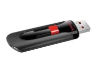 SanDisk USB DISK 32GB CRUZER GLIDE, 2.0, črno-rdeč, drsni priključek