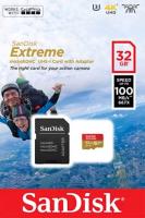 SanDisk SDHC MICRO 32GB EXTREME KAMERA/DRON, 100/60MB/s, UHS-I Speed Class 3, V30, adapter