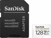 SanDisk SDXC MICRO 128GB HIGH ENDURANCE VIDEO, 100/40MB/s, UHS-I, U3, C10, V30, adapter
