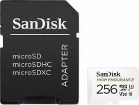 SanDisk SDXC MICRO 256GB HIGH ENDURANCE VIDEO, 100/40MB/s, UHS-I, U3, C10, V30, adapter