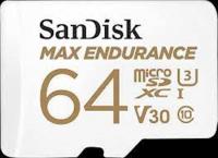 SanDisk SDXC micro 64GB MAX ENDURANCE, 100/40MB/s, C10, U3, V30, adapter