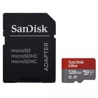 SanDisk SDXC MICRO 128GB ULTRA, 140MB/s, UHS-I, C10, A1, adapter