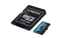 Kingston SDXC micro 128GB Canvas Go Plus, 170/90MB/s, C10, UHS-I, U3, V30, A2, adapter