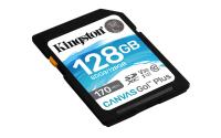 Kingston SDXC 128GB Canvas GO Plus, 170/90MB/s, C10, UHS-I, U3, V30