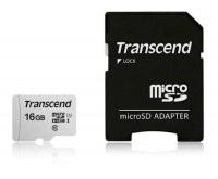 Transcend SDHC MICRO 16GB 300S, 95/45MB/s, C10, UHS-I Speed Class 1 (U1), adapter