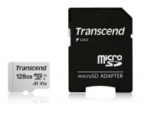 Transcend SDXC MICRO 128GB 300S, 95/45MB/s, C10, UHS-I Speed Class 3 (U3), adapter