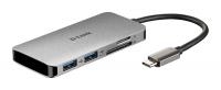 D-Link  6-V-1 RAZDELILNIK USB - C HDMI, USB, SD čitalnik