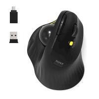PORT Designs Miška PORT Trackball WL+BT, USB-A / C, polnilna, ergo, 5 gumbov, 4000dpi ergonomska