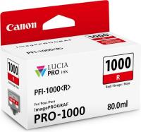 Canon ČRNILO PFI-1000 RED ZA IMAGEPROGRAF PRO-1000, 80 ml