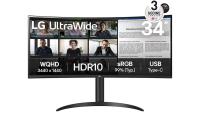 LG Monitor 34 34WR55QK-B UltraWide ukrivljen, VA, 3440x1440, 2x HDMI, DP, USB C