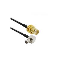 Kabel Pigtail TS9 kotni na SMA Ž 0.2m