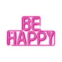 Neon LED luč - napis Be Happy