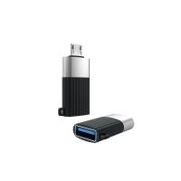 Adapter USB na microUSB OTG XO NB149-G črn