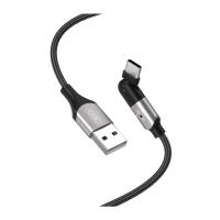 Kabel USB na USB-C 180° XO NB176 1,2m 2,4A črn