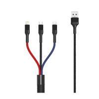 Kabel XO NB54 3v1 Lightning + USB-C + microUSB