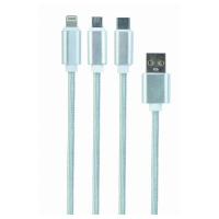 Kabel Cablexpert USB combo 3-v-1 srebrn