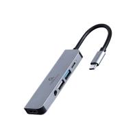Adapter USB-C 5-v-1 USB, HDMI, PD + audio