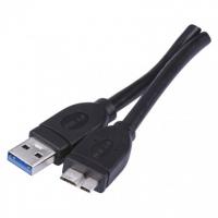 Kabel USB-A / micro USB-B, 2.0, polnjenje, podatki, 1 m, črni