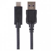 Kabel USB-A 3.0 / USB-C, 3.1, hitro polnjenje Quick Charge, podatki, 1 m, črna