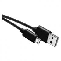 Kabel USB-A 2.0 / micro USB-B 2.0, polnjenje, podatki, 2 m, črni