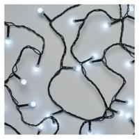 LED božična cherry veriga – kroglice, 10 m, notranja, hladna bela