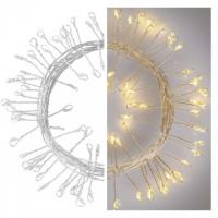 LED božična nano veriga – jež, 2,4 m, 3x AA, notranja, topla bela, časovnik