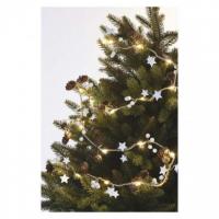 LED božična girlanda – storžki, 1,7 m, 2x AA, notranji, topla bela