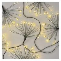LED svetlobna veriga – svetleče cvetlice, nano, 2,35 m, notranja, topla bela, časovnik