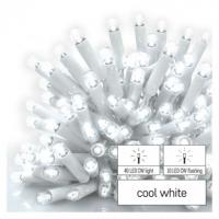 Profi LED povez. veriga utripajoča bela – ledene sveče, 3 m, zun., hladna bela