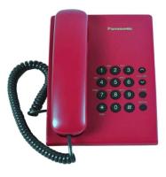 PANASONIC žični telefon KX-TS500FXR rdeč